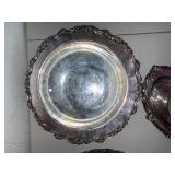 Old English Reproduction Silver Plate Serving Group (Lot of 5)
