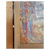 Vintage Framed Textured Landscape Painting - 28 X 22 in