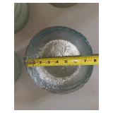Clear Glass Floral Pattern Bowls & Plates Group of 25