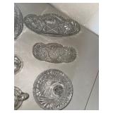 Pressed & Cut Glass Serving Pieces Mixed Lot