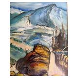 D.L. Morton Signed Mountain Landscape Watercolors - Pair of 2