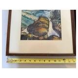 D.L. Morton Signed Mountain Landscape Watercolors - Pair of 2