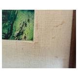 Framed Wooded Landscape Artwork - 24" W X 15" H