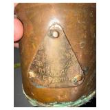 Copper Long-Handle Vessel & Wrought Iron Hanging Rack Mixed Lot