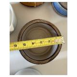 Bennington Potters and Stoneware soup bowls & Divided Baking Dish Mixed Lot (Lot of 7)