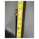 Vintage Black & Brass Two-Light Table Lamp