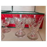 Cut-Pattern Glass Goblets With Storage Cases (Lot of 24)