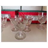 Cut-Pattern Glass Goblets With Storage Cases (Lot of 24)