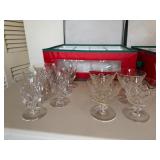 Cut-Pattern Glass Goblets With Storage Cases (Lot of 24)