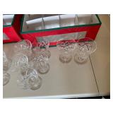 Cut-Pattern Glass Goblets With Storage Cases (Lot of 24)