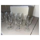 Cut-Pattern Glass Goblets With Storage Cases (Lot of 24)