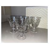 Cut-Pattern Glass Goblets With Storage Cases (Lot of 24)