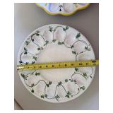 Sigma Printemps Italian Deviled Egg Plates Floral Ceramic Serving Lot