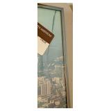 Vintage 1986 Jerusalem Aerial View Framed Poster - Israel Museum