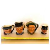 Royal Doulton Character Jug Assortment Including Auld Mac D5824 (Lot of 4)