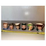 Royal Doulton Character Jugs - Assorted Designs (Lot of 6)