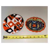 SAM Hand-Painted Mexican Ceramic Plates (Lot of 2)