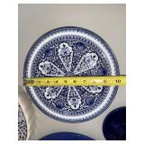 Blue-and-White Tableware Mixed Lot - 8-Piece
