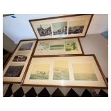 Vintage-Style Large Framed Travel & Landscape Photograph Group (Lot of 4)