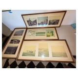 Vintage-Style Large Framed Travel & Landscape Photograph Group (Lot of 4)