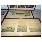 Vintage-Style Large Framed Travel & Landscape Photograph Group (Lot of 4)