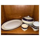 Adderley Ware England Blue & Gold Bone China Dinnerware Collection