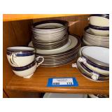 Adderley Ware England Blue & Gold Bone China Dinnerware Collection