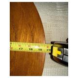 Vintage Teak Round Side Table Danish Mid-Century Modern 20in Diameter
