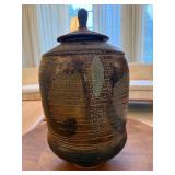 Lidded Ceramic Studio Pottery Vessel made by Joe Christensen