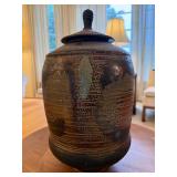 Lidded Ceramic Studio Pottery Vessel made by Joe Christensen