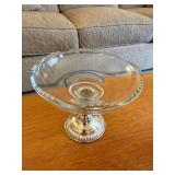 Sterling Weighted Glass Compote Candy Dishes Set of 3 Whiting Rogers
