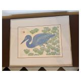 Ikki Matsumoto Little Blue Heron Framed Print 20 X 16 in