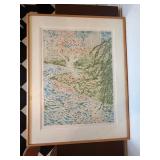 Paul Nagano Public Garden Aquatint Framed Print 26/77 26x15x32