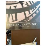 2013 Festival of Arts Laguna Beach CA Framed Poster Clock Scene