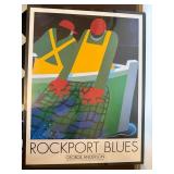 George Anderson Rockport Blues Framed Art Print 18 X 24 in