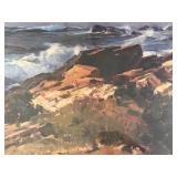 Emile Gruppe Coastal Seascape Framed Art Print Rockport Reproductions