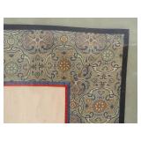 Framed Chinese Silk Embroidery River Scene Textile Wall Art
