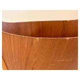 Vintage P.S. Heggen Teak Bentwood Wastebasket Norwegian Wood Carrier Basket