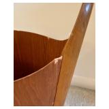 Vintage P.S. Heggen Teak Bentwood Wastebasket Norwegian Wood Carrier Basket