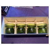 Dansk Designs Green Glass Candle Holders (Lot of 4)