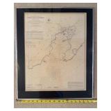1854 Preliminary Chart of Gloucester Harbor Massachusetts - Framed