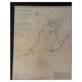 1854 Preliminary Chart of Gloucester Harbor Massachusetts - Framed