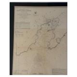 1854 Preliminary Chart of Gloucester Harbor Massachusetts - Framed