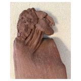 Clay Draped Figure Sculpture - 8 in W X 14 in H