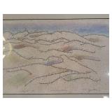 Peggy H. Davis Jerusalem Hills Hebrew-English Microcalligraphy Print