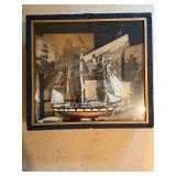 Pequod Moby-Dick Nautical Ship Shadow Box - 19 X 7 X 17 in