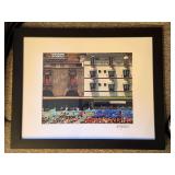 Signed Amwell Italian Street Scene Framed Print - 17 X 13 in
