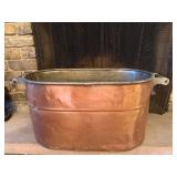 Copper Tub With Handles - 24 X 13 X 15 in