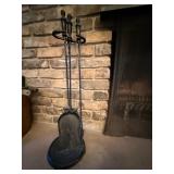 3-Piece Fireplace Tool Set With Stand