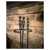 3-Piece Fireplace Tool Set With Stand
